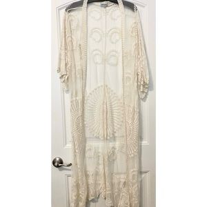 Embroidered Lace Kimono